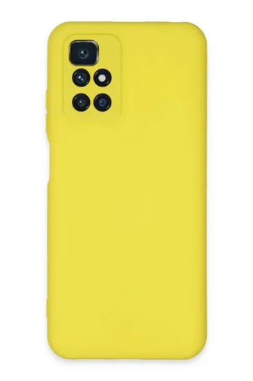 Newface Xiaomi Redmi 10 2022 Kılıf Nano içi Kadife Silikon - Sarı resmi