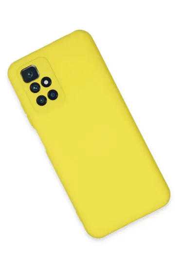 Newface Xiaomi Redmi 10 2022 Kılıf Nano içi Kadife Silikon - Sarı resmi