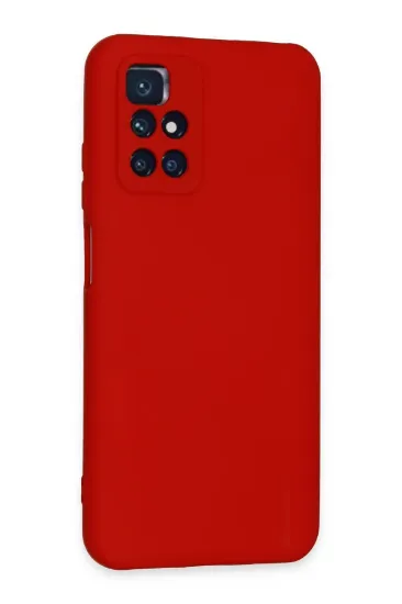 Newface Xiaomi Redmi 10 2022 Kılıf Nano içi Kadife Silikon - Kırmızı resmi