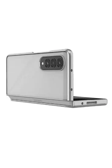 Newface Samsung Galaxy Z Fold 3 Kılıf Fold Element Kapak - Gümüş resmi