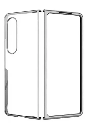 Newface Samsung Galaxy Z Fold 3 Kılıf Fold Element Kapak - Gümüş resmi