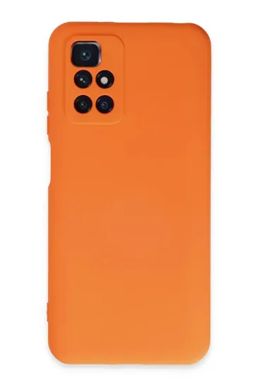 Newface Xiaomi Redmi 10 2022 Kılıf Nano içi Kadife Silikon - Turuncu resmi
