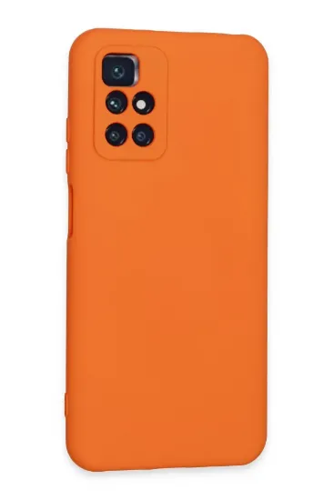 Newface Xiaomi Redmi 10 2022 Kılıf Nano içi Kadife Silikon - Turuncu resmi