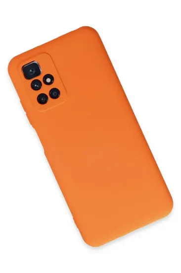 Newface Xiaomi Redmi 10 2022 Kılıf Nano içi Kadife Silikon - Turuncu resmi