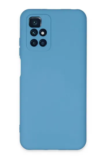 Newface Xiaomi Redmi 10 2022 Kılıf Nano içi Kadife Silikon - Mavi resmi