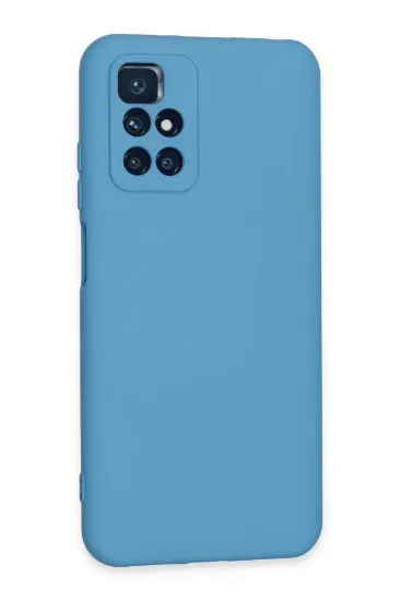 Newface Xiaomi Redmi 10 2022 Kılıf Nano içi Kadife Silikon - Mavi resmi