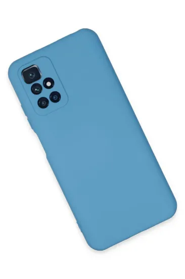 Newface Xiaomi Redmi 10 2022 Kılıf Nano içi Kadife Silikon - Mavi resmi