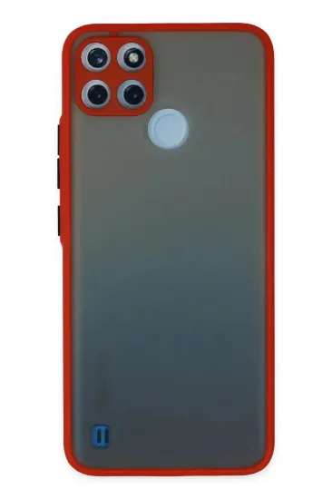 Newface Realme C21Y Kılıf Montreal Silikon Kapak - Kırmızı resmi