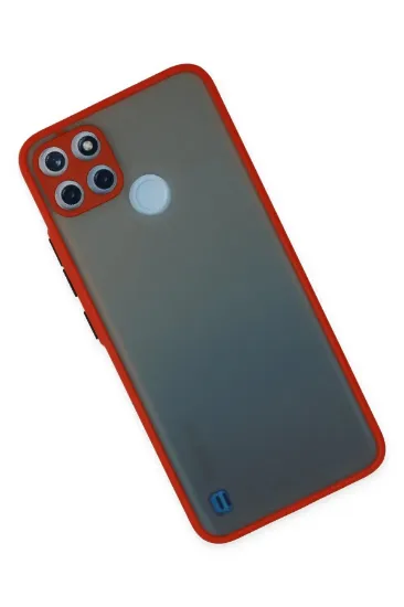 Newface Realme C21Y Kılıf Montreal Silikon Kapak - Kırmızı resmi