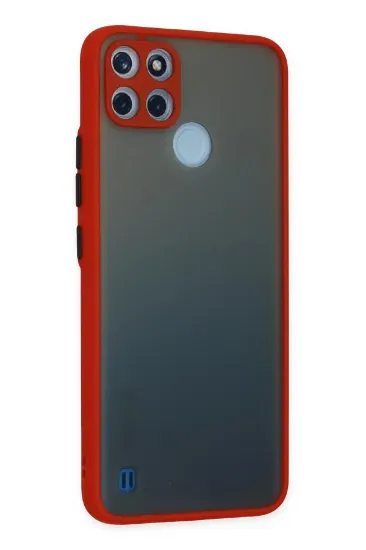 Newface Realme C21Y Kılıf Montreal Silikon Kapak - Kırmızı resmi