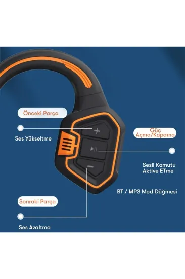 Newface AS9 Suya Dayanıklı Bluetooth Kulaklık - Siyah resmi