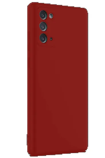Newface Samsung Galaxy Note 20 Kılıf First Silikon - Bordo resmi
