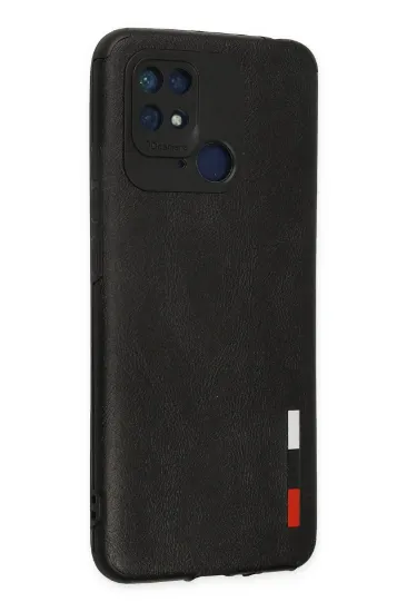Newface Xiaomi Redmi 10C Kılıf Loop Deri Silikon - Siyah resmi
