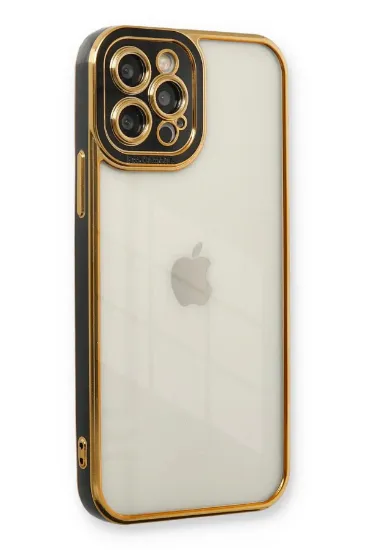 Newface iPhone 12 Pro Max Kılıf Liva Lens Silikon - Siyah resmi
