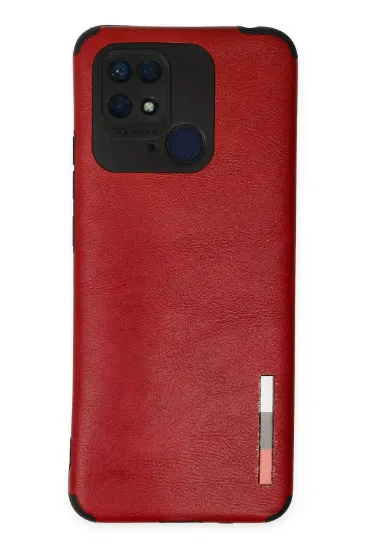 Newface Xiaomi Redmi 10C Kılıf Loop Deri Silikon - Kırmızı resmi