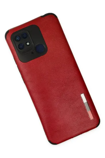 Newface Xiaomi Redmi 10C Kılıf Loop Deri Silikon - Kırmızı resmi