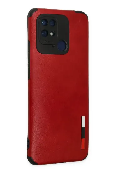 Newface Xiaomi Redmi 10C Kılıf Loop Deri Silikon - Kırmızı resmi