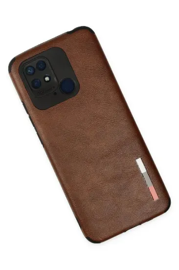 Newface Xiaomi Redmi 10C Kılıf Loop Deri Silikon - Kahverengi resmi