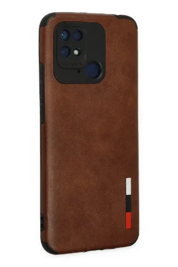 Newface Xiaomi Redmi 10C Kılıf Loop Deri Silikon - Kahverengi resmi