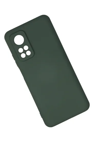 Newface Xiaomi Mi 10T Kılıf Nano içi Kadife Silikon - Koyu Yeşil resmi