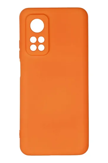 Newface Xiaomi Mi 10T Kılıf Nano içi Kadife Silikon - Turuncu resmi