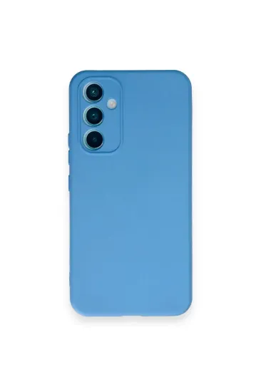 Newface Samsung Galaxy A54 5G Kılıf Nano içi Kadife Silikon - Mavi resmi