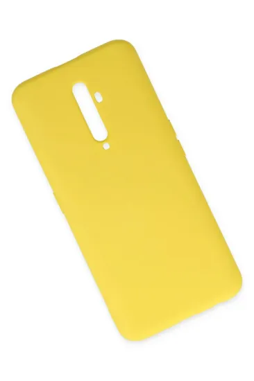 Newface Oppo Reno 2Z Kılıf Nano içi Kadife Silikon - Sarı resmi