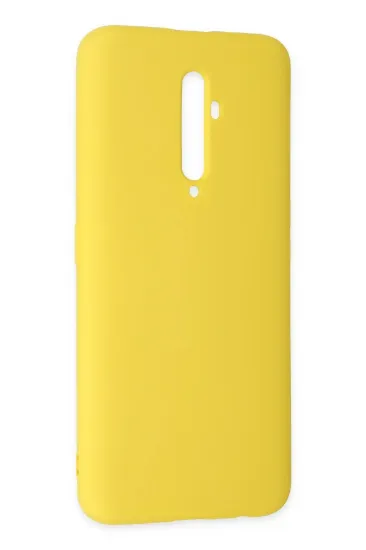 Newface Oppo Reno 2Z Kılıf Nano içi Kadife Silikon - Sarı resmi