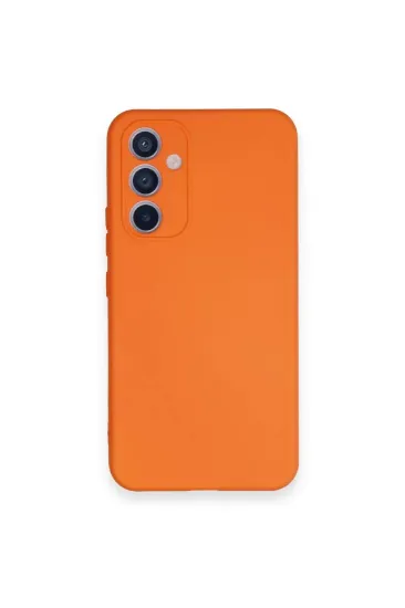 Newface Samsung Galaxy A54 5G Kılıf Nano içi Kadife Silikon - Turuncu resmi