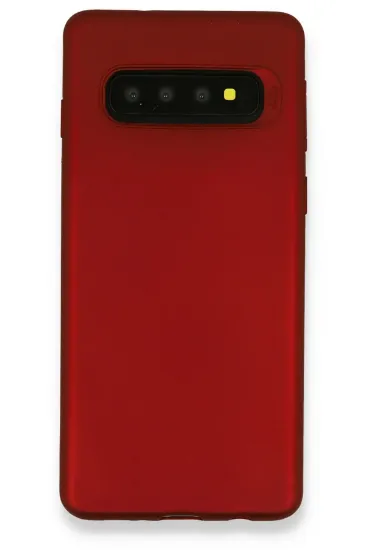 Newface Samsung Galaxy S10 Plus Kılıf First Silikon - Bordo resmi