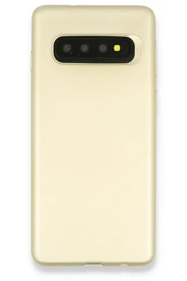 Newface Samsung Galaxy S10 Plus Kılıf First Silikon - Gold resmi