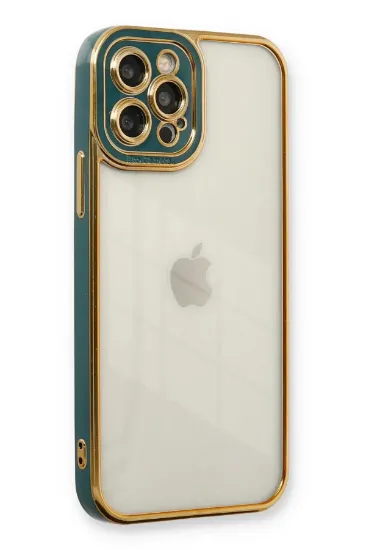Newface iPhone 12 Pro Max Kılıf Liva Lens Silikon - Yeşil resmi