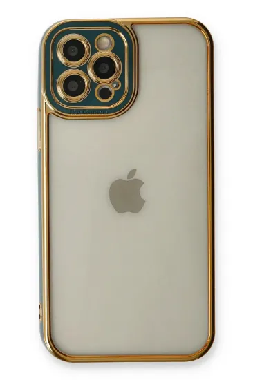 Newface iPhone 12 Pro Max Kılıf Liva Lens Silikon - Yeşil resmi