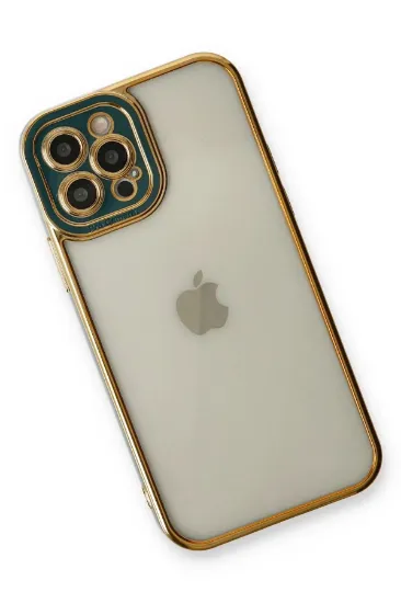 Newface iPhone 12 Pro Max Kılıf Liva Lens Silikon - Yeşil resmi