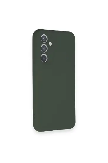 Newface Samsung Galaxy A54 5G Kılıf Nano içi Kadife Silikon - Koyu Yeşil resmi