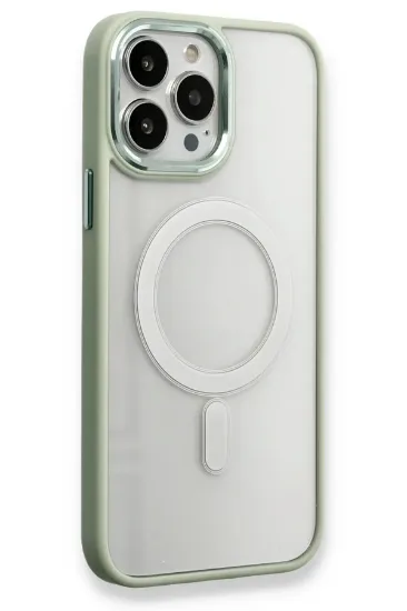 Newface iPhone 13 Pro Kılıf Room Magneticsafe Silikon - Su Yeşili resmi