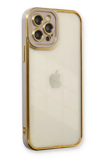 Newface iPhone 12 Pro Max Kılıf Liva Lens Silikon - Lila resmi