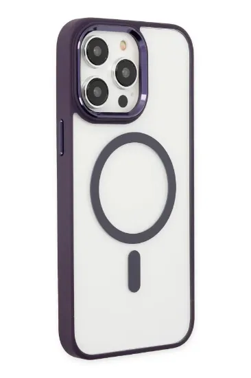 Newface iPhone 13 Pro Kılıf Room Magneticsafe Silikon - Derin Mor resmi
