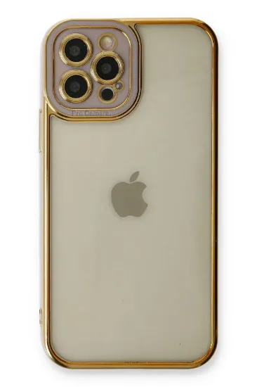 Newface iPhone 12 Pro Max Kılıf Liva Lens Silikon - Lila resmi