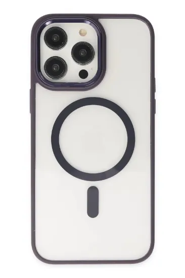 Newface iPhone 13 Pro Kılıf Room Magneticsafe Silikon - Derin Mor resmi
