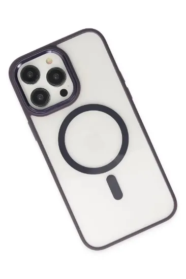 Newface iPhone 13 Pro Kılıf Room Magneticsafe Silikon - Derin Mor resmi
