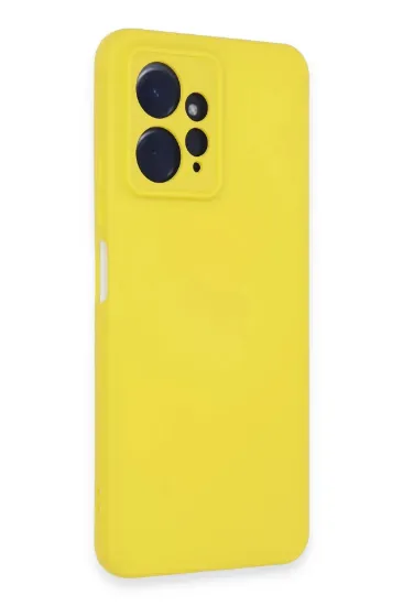 Newface Xiaomi Redmi Note 12 4G Kılıf Nano içi Kadife Silikon - Sarı resmi