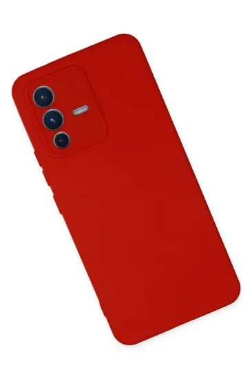 Newface Vivo V23 5G Kılıf Nano içi Kadife Silikon - Kırmızı resmi