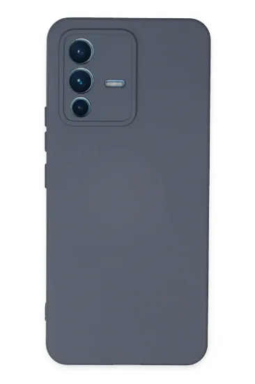 Newface Vivo V23 5G Kılıf Nano içi Kadife Silikon - Gri resmi