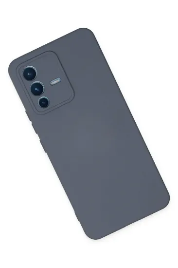 Newface Vivo V23 5G Kılıf Nano içi Kadife Silikon - Gri resmi
