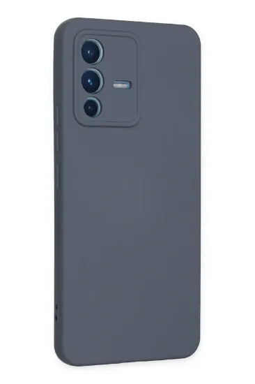 Newface Vivo V23 5G Kılıf Nano içi Kadife Silikon - Gri resmi