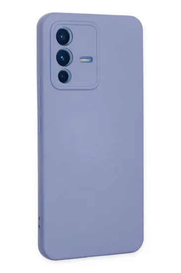 Newface Vivo V23 5G Kılıf Nano içi Kadife Silikon - Lila resmi