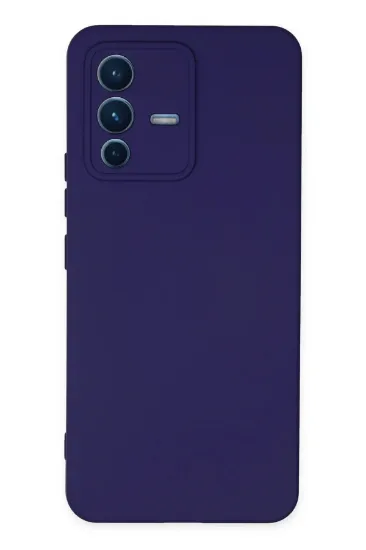 Newface Vivo V23 5G Kılıf Nano içi Kadife Silikon - Mor resmi