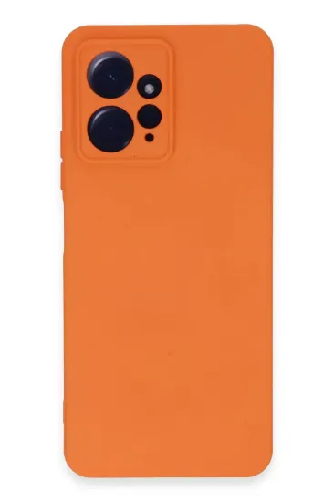 Newface Xiaomi Redmi Note 12 4G Kılıf Nano içi Kadife Silikon - Turuncu resmi