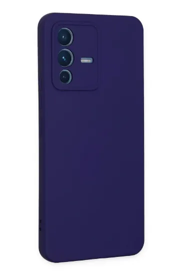 Newface Vivo V23 5G Kılıf Nano içi Kadife Silikon - Mor resmi